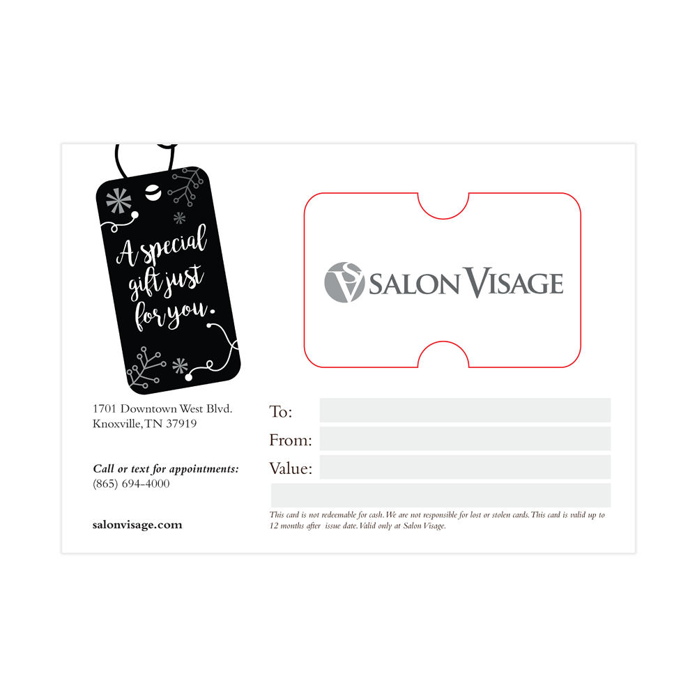 Salon Visage Knoxville gift card holders